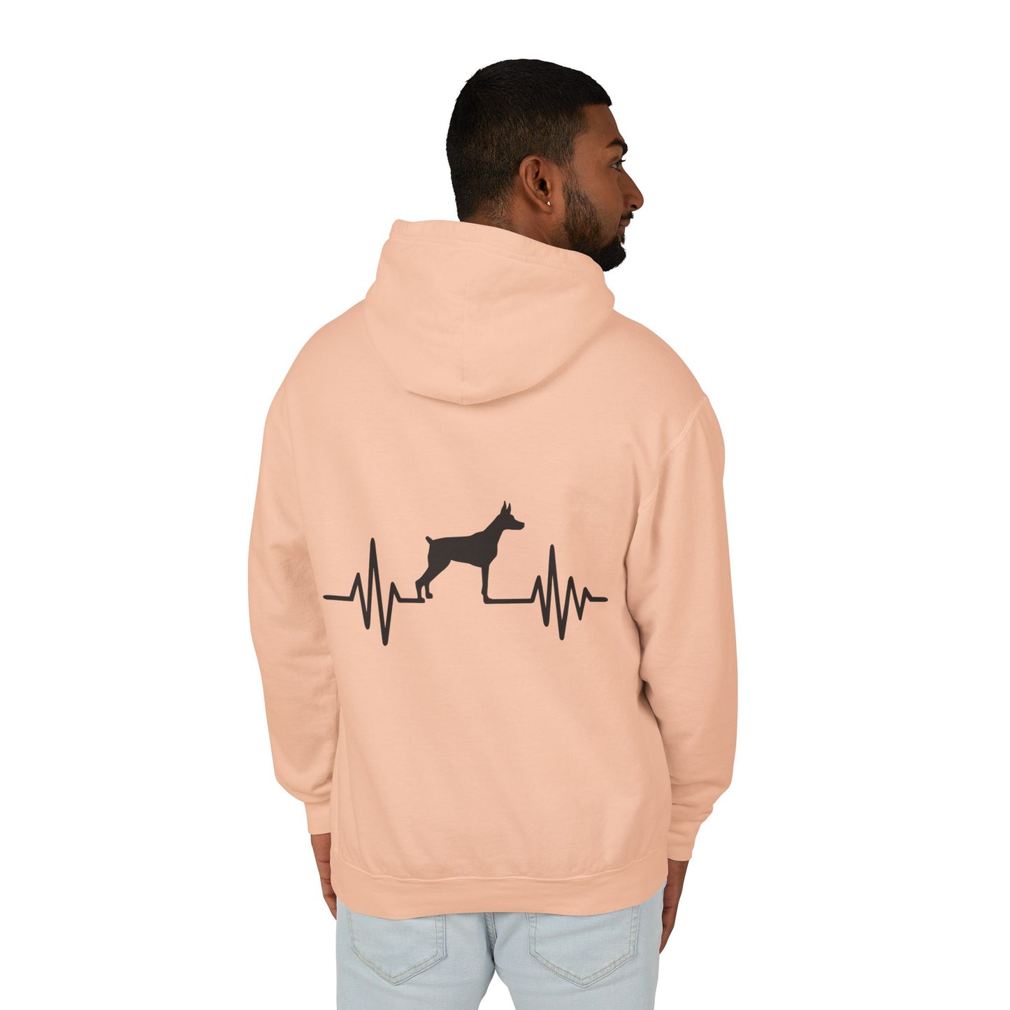 My Heart Beats For Dobermans Unisex Lightweight Hoodie