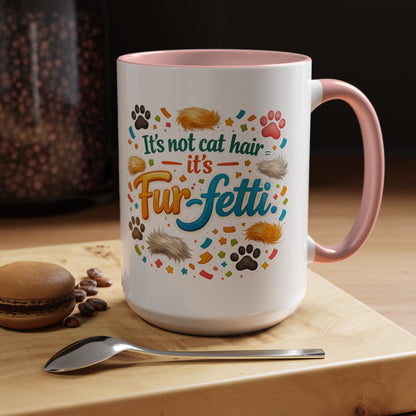 Fur-Fetti Cat 2-Tone Coffee Mug