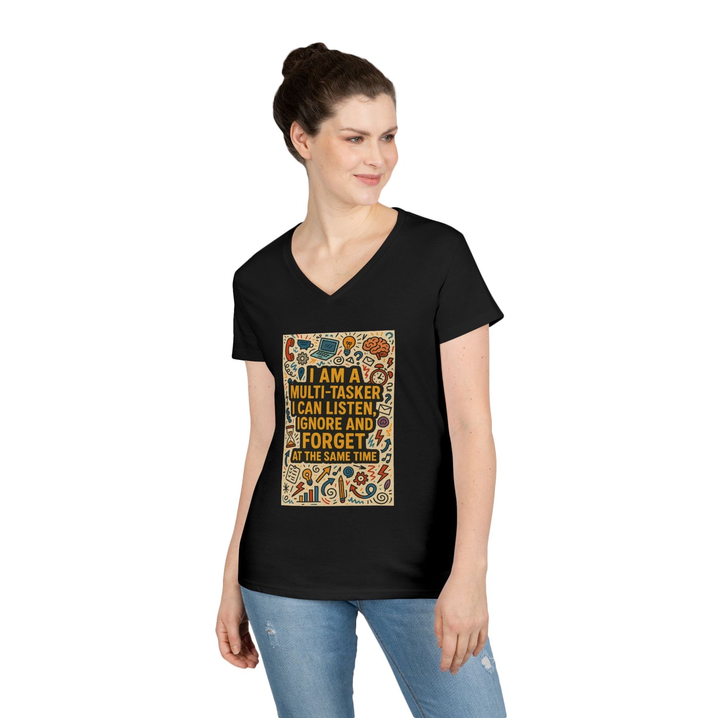Multi-Tasker Women's V-Neck T-Shirt