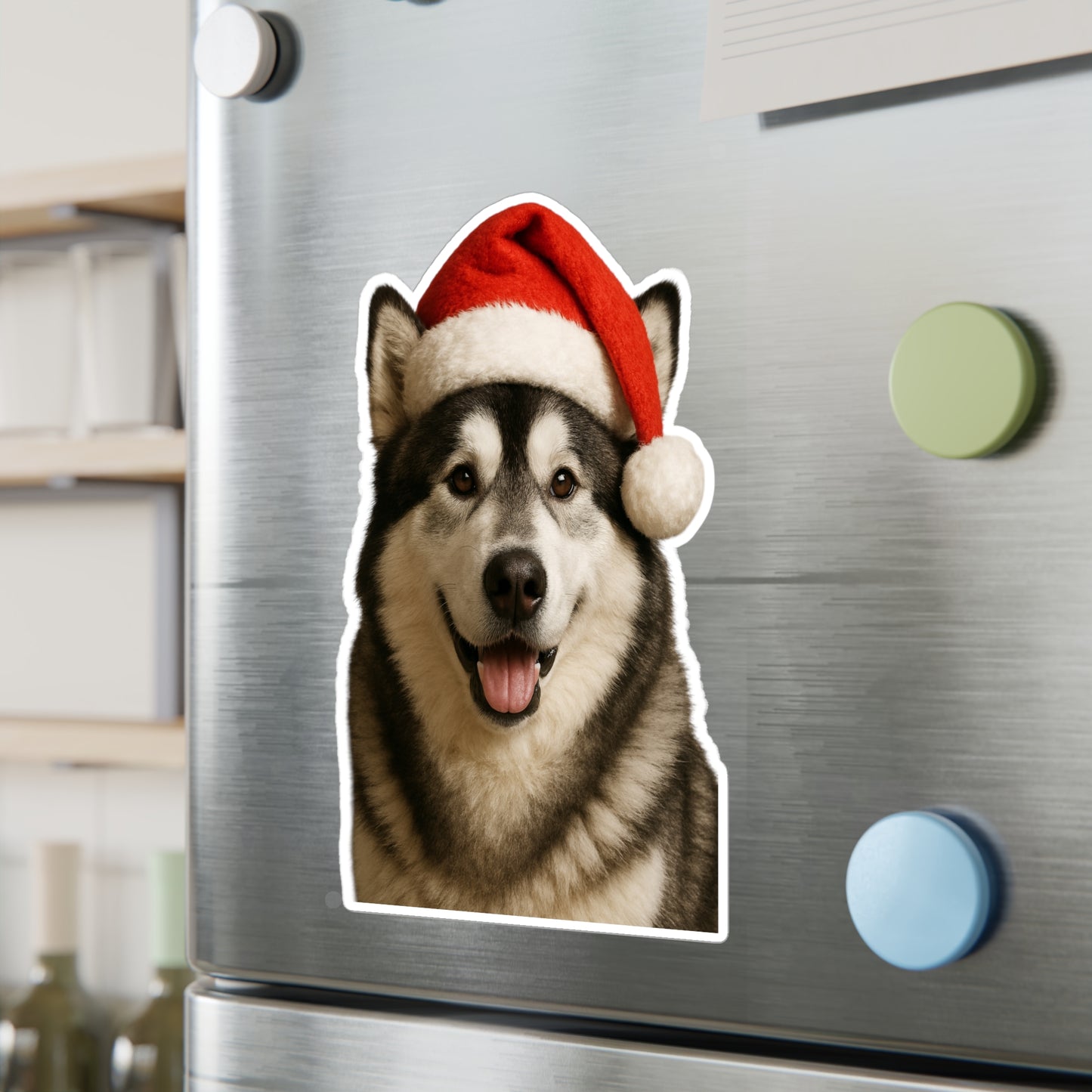 Santa Paws Malamute Vinyl Decal