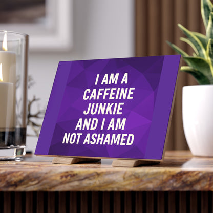 Caffeine Junkie Ceramic Photo Tile