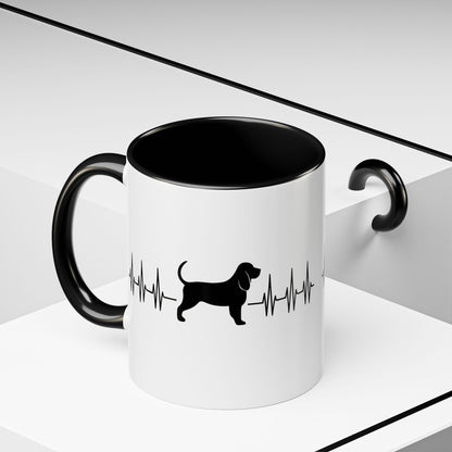 My Heart Beats For Bloodhounds 2-Tone Coffee Mug