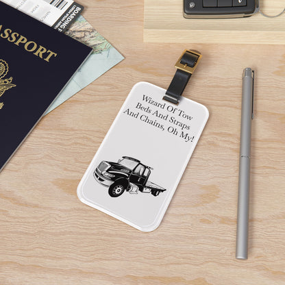 Wizard Of Tow Leather Strap Luggage Tag