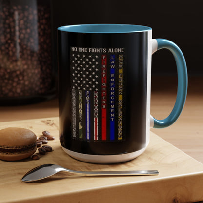 No One Fights Alone 2-Tone Coffee Mug