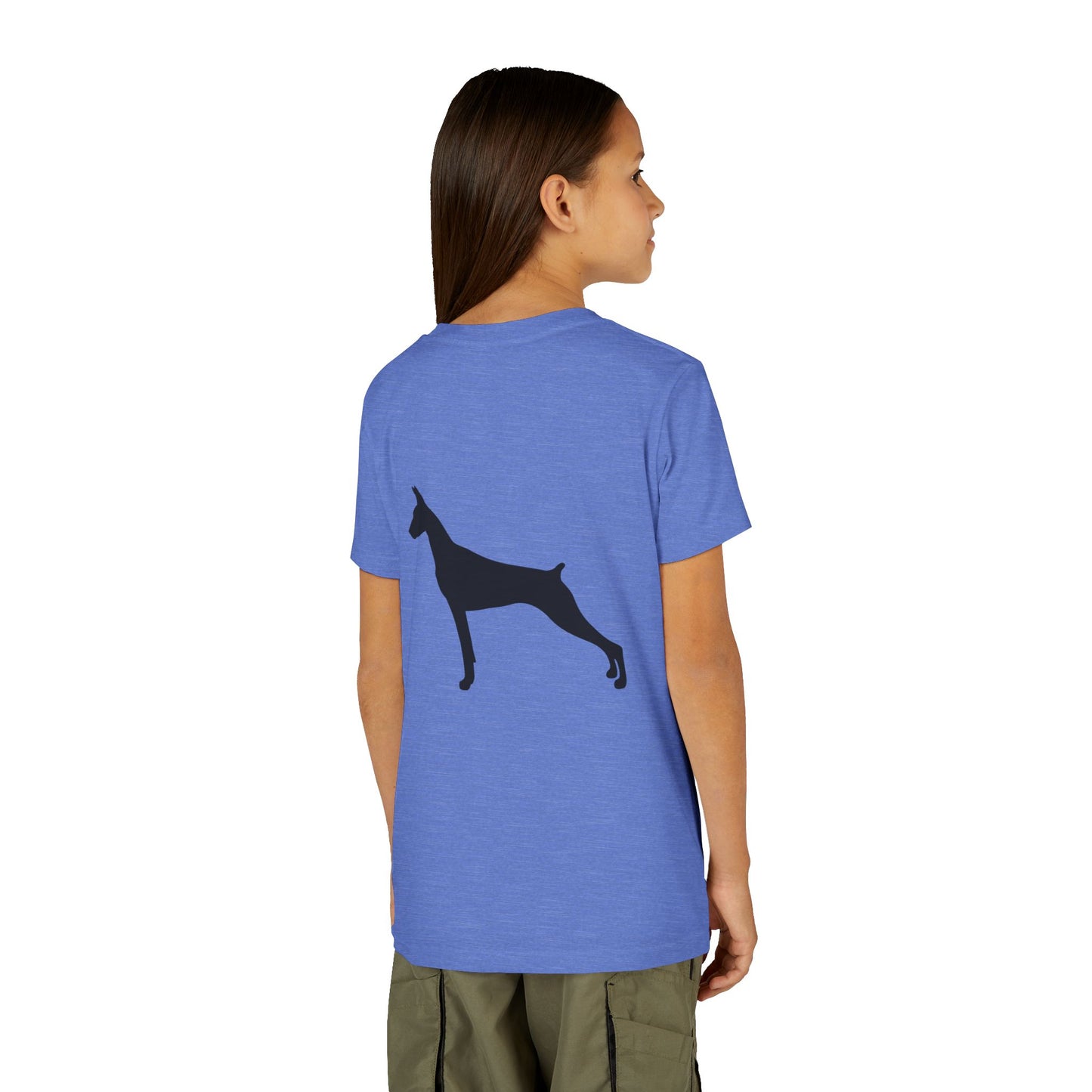 Doberman Head Youth Unisex Short Sleeve Crewneck Tee