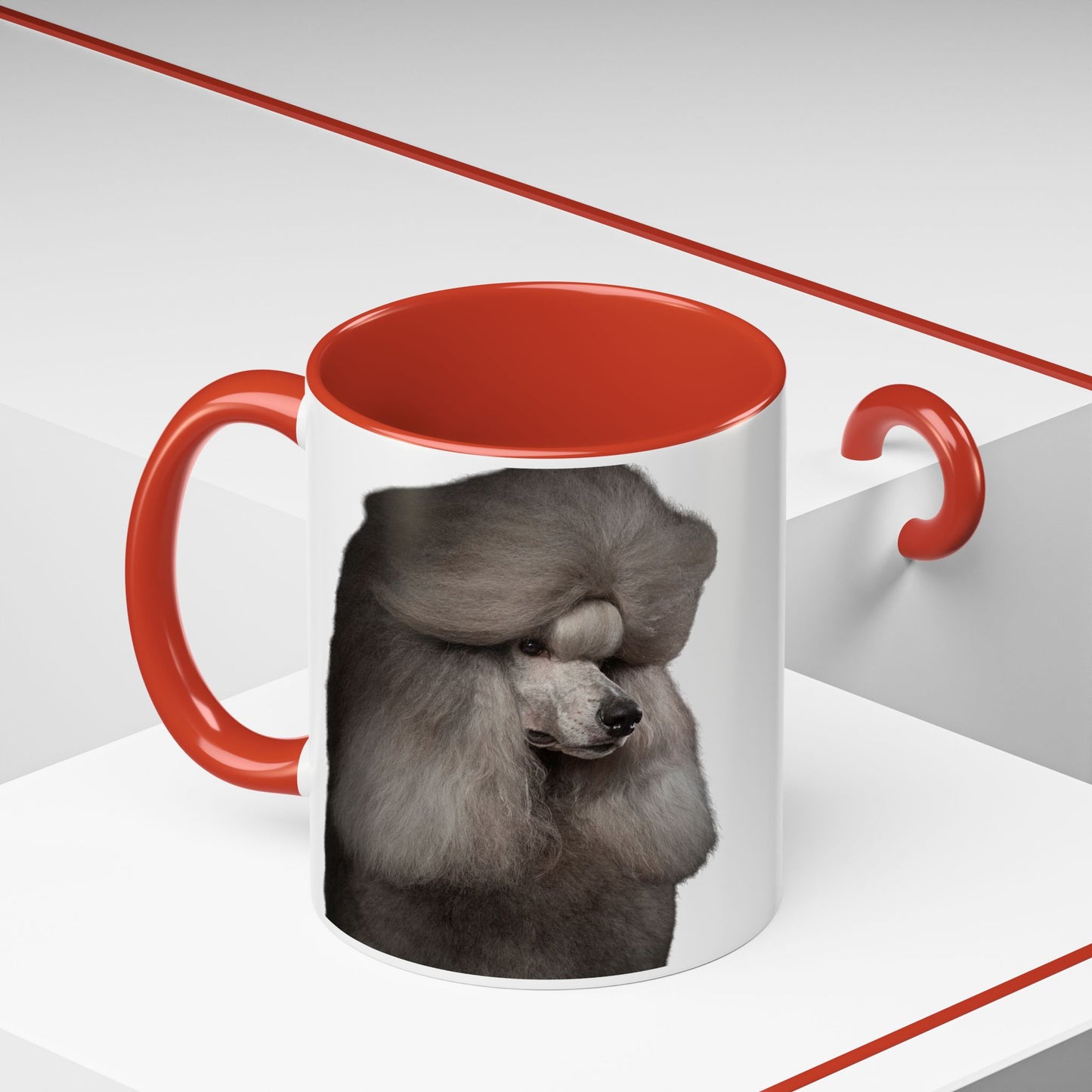 Poodle Head 2-Tone Coffee Mug