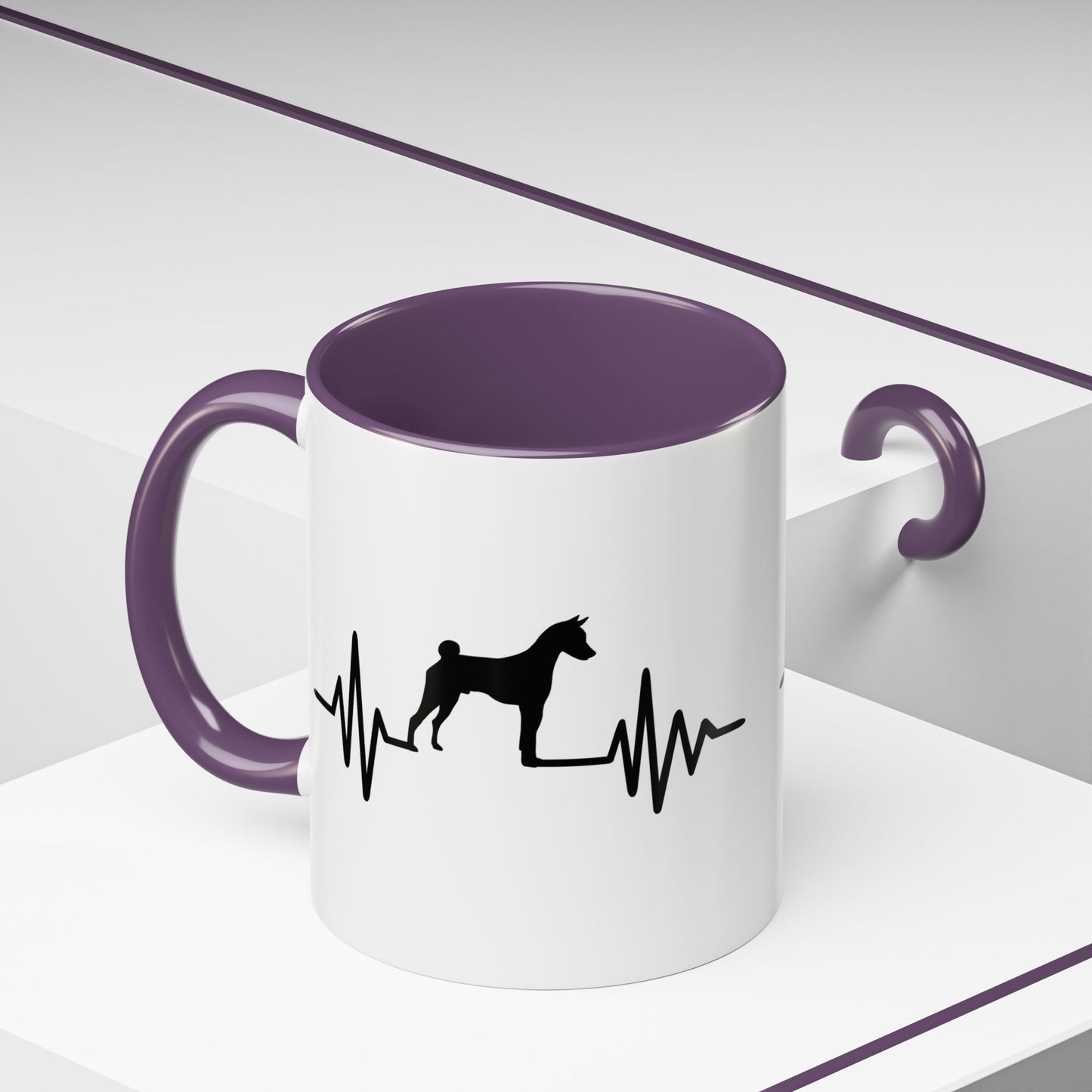 My Heart Beats For Basenjis 2-Tone Coffee Mug