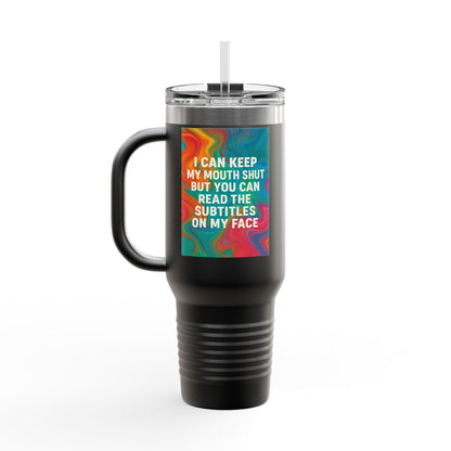 Subtitles Insulated Travel Mug
