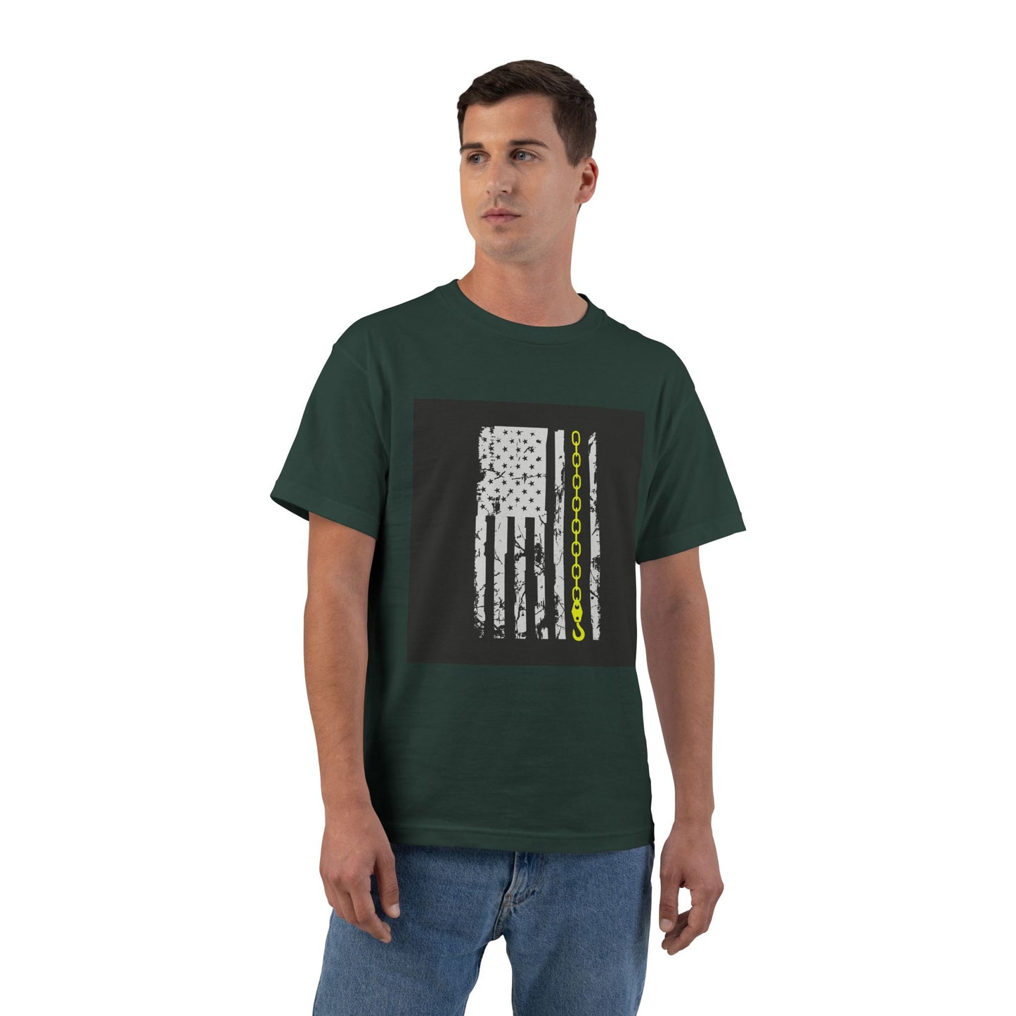 Thin Yellow Line Men's Short-Sleeve Crewneck Tee