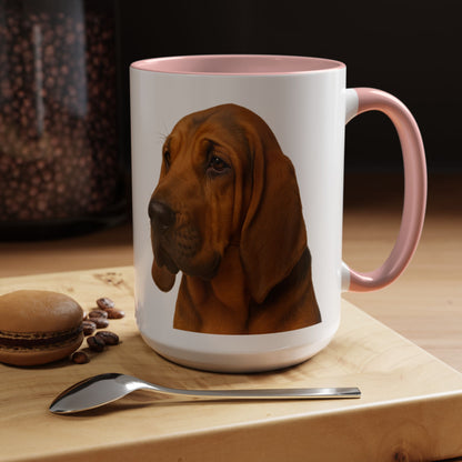 Bloodhound Head 2-Tone Coffee Mug