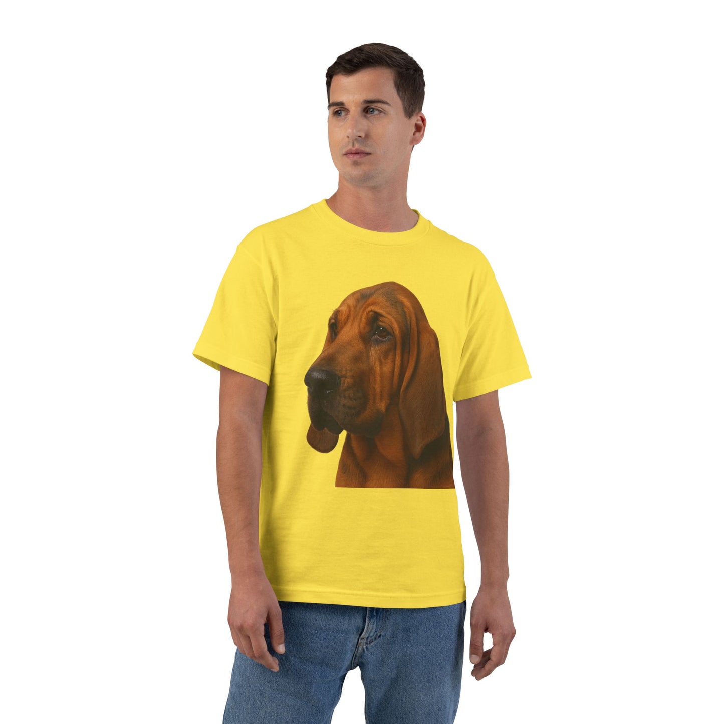 Bloodhound Head Men's Short-Sleeve Crewneck Tee