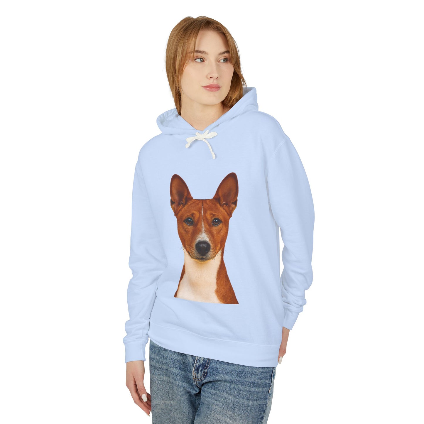 Basenji Head Unisex Lightweight Hoodie