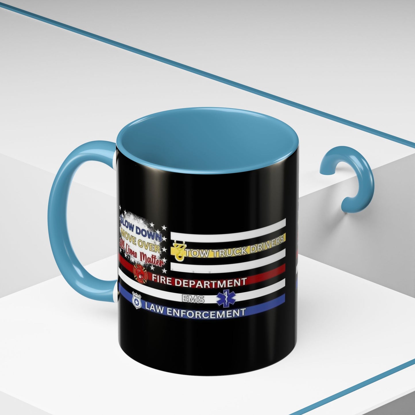 Slow Down Move Over Flag 2-Tone Coffee Mug