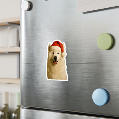 Santa Paws Samoyed Vinyl Decal