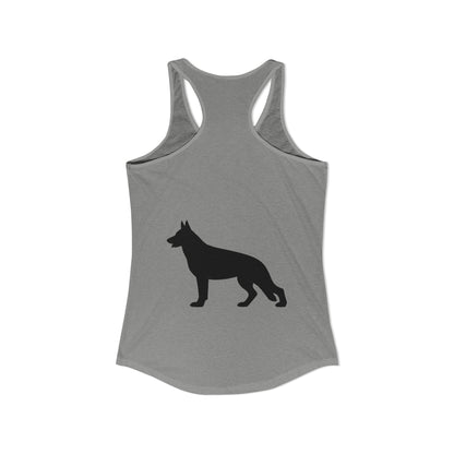German Shepherd Silhouette Women's Racerback Tank