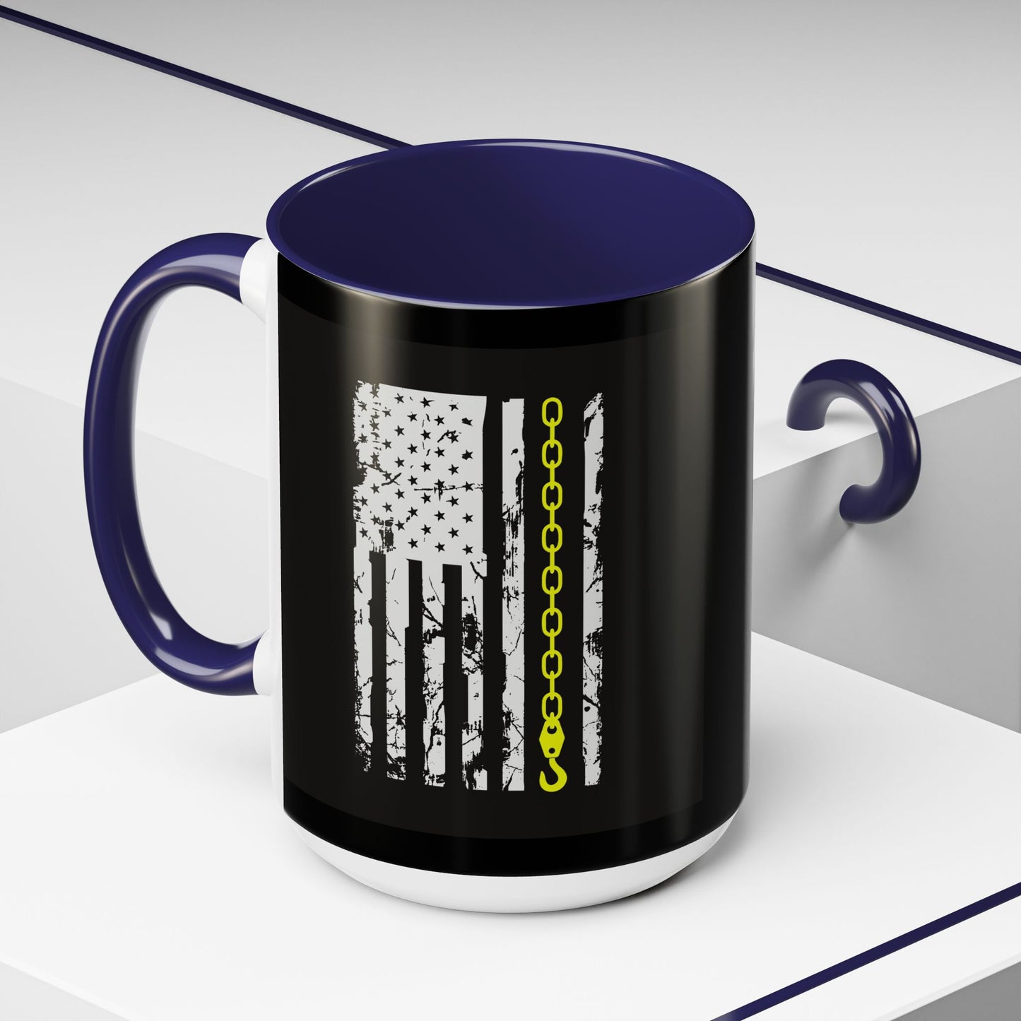 Thin Yellow Line 2-Tone Coffee Mug