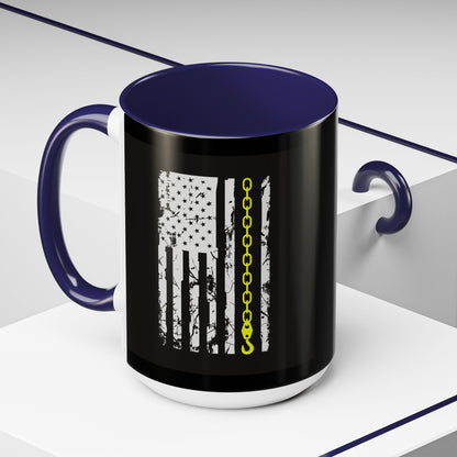 Thin Yellow Line 2-Tone Coffee Mug