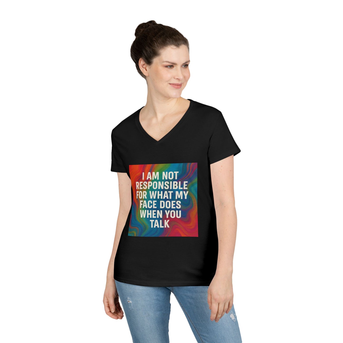 When You Talk Women's V-Neck T-Shirt