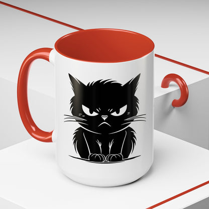 Angry Cat 2-Tone Coffee Mug