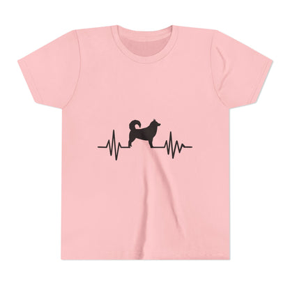 My Heart Beats For Malamutes Youth Unisex Short Sleeve Crewneck Tee