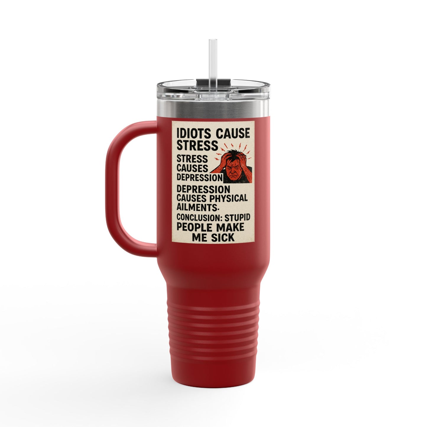 Stupid People Insulated Travel Mug