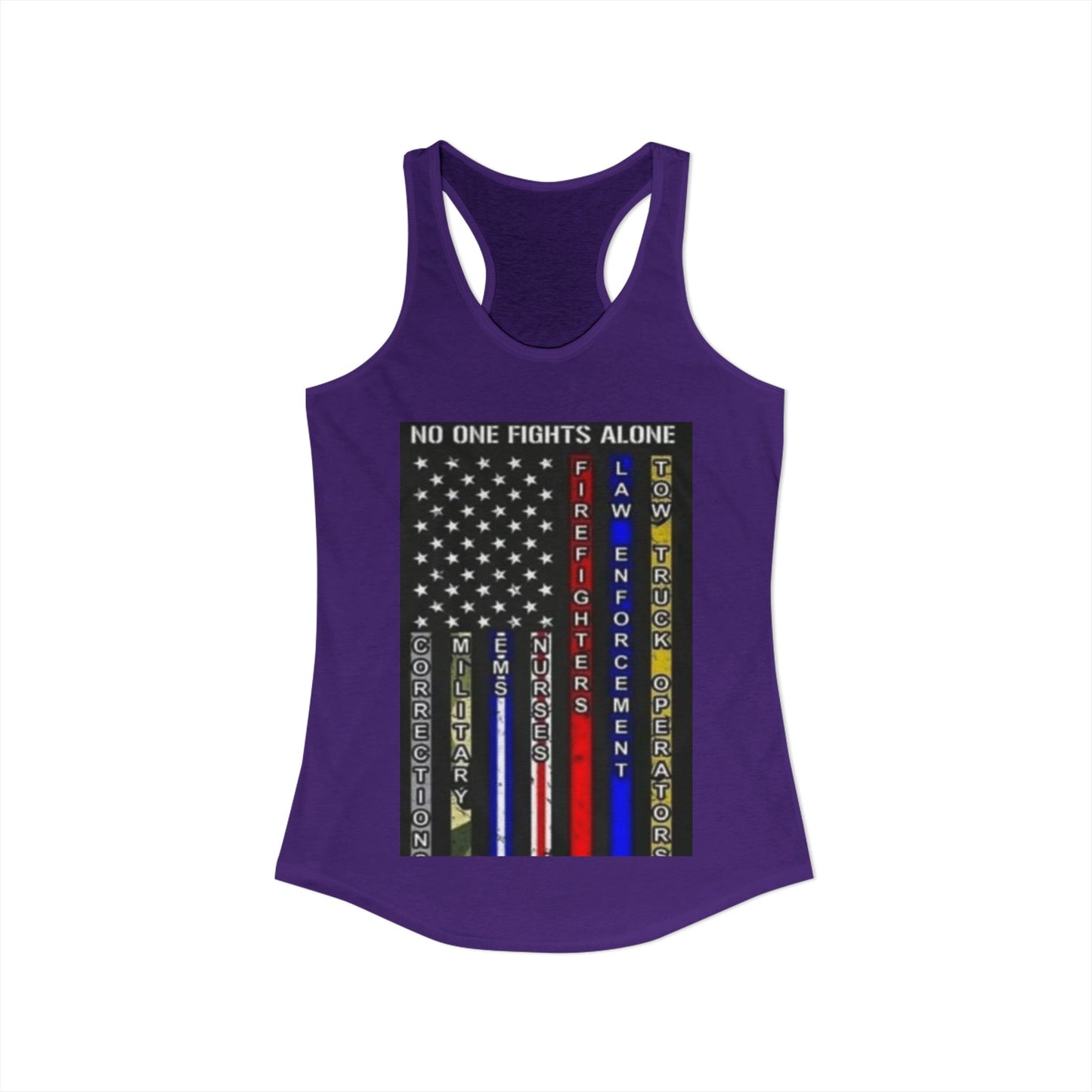 No One Fights Alone Women's Racerback Tank