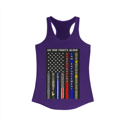 No One Fights Alone Women's Racerback Tank