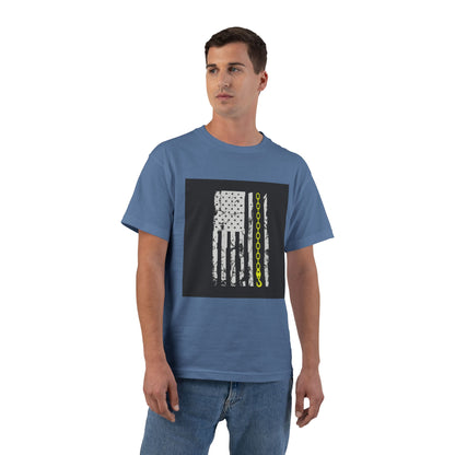 Thin Yellow Line Men's Short-Sleeve Crewneck Tee