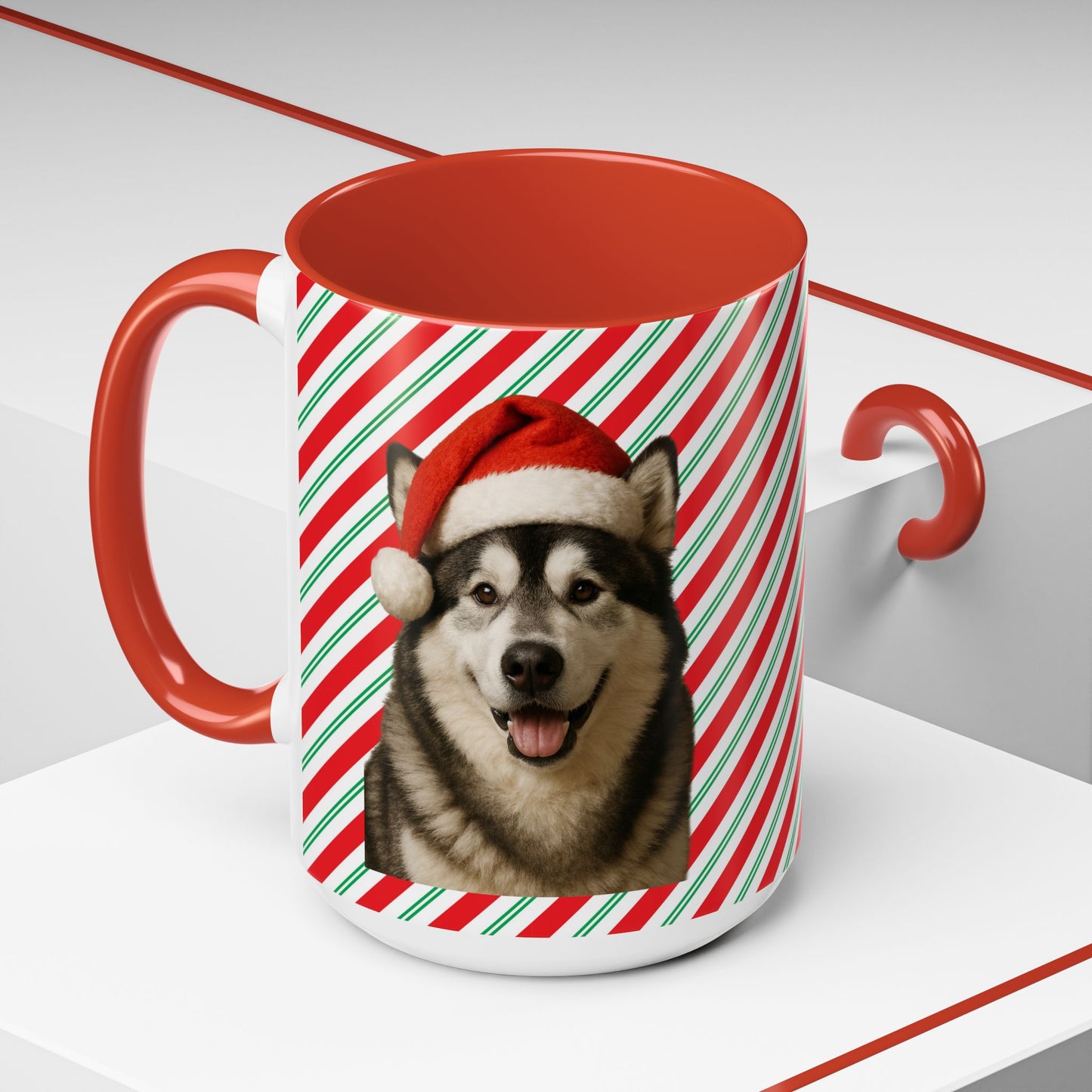 Santa Paws Malamute 2-Tone Coffee Mug