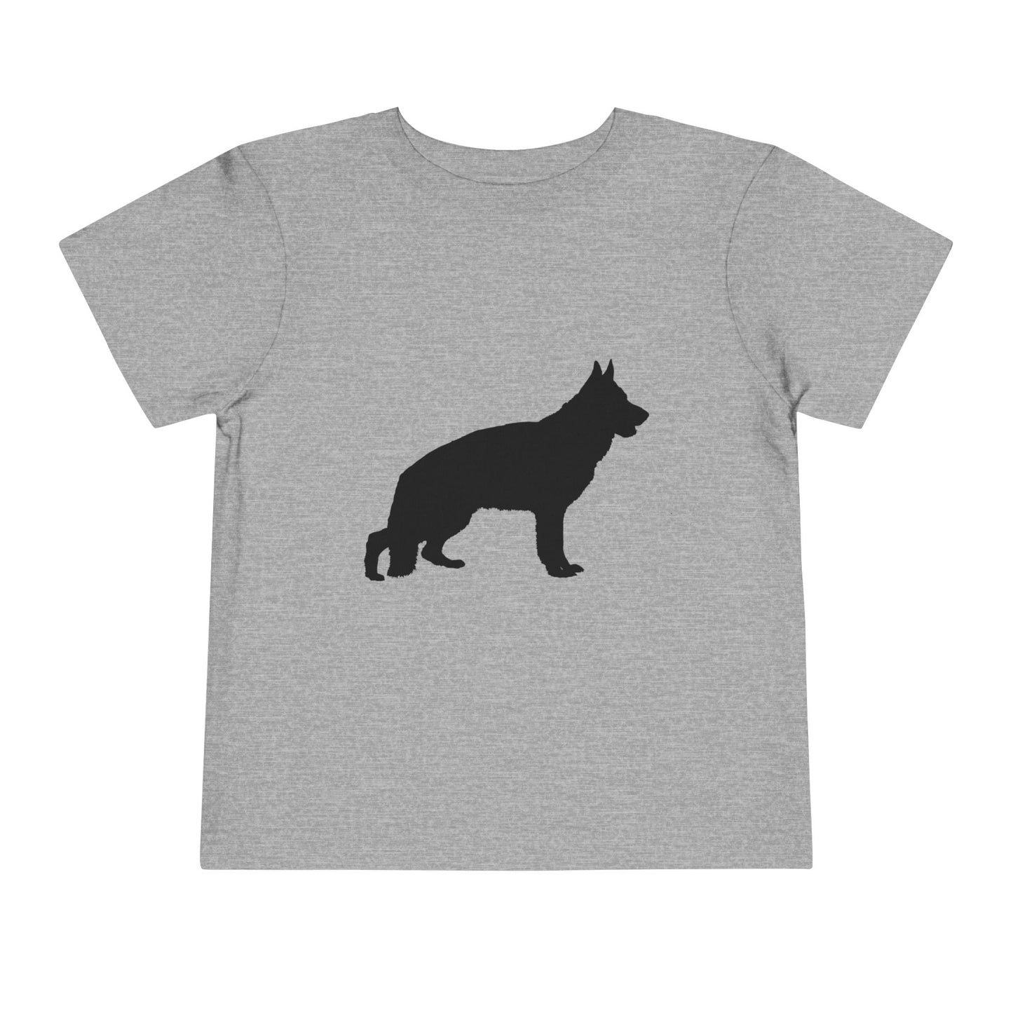 German Shepherd Silhouette Toddler Unisex Short Sleeve Crewneck Tee