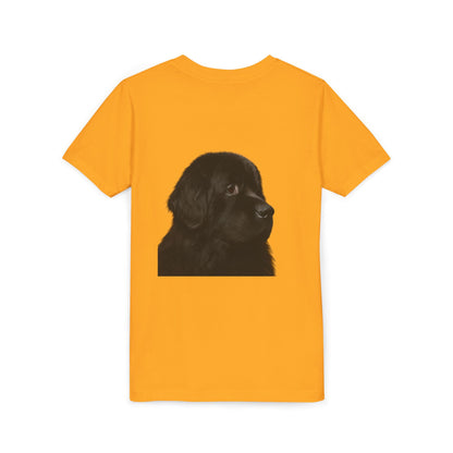 Newfie Head Youth Unisex Short Sleeve Crewneck Tee