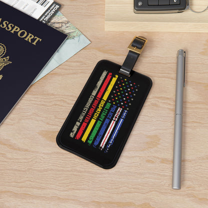First Responder Leather Strap Luggage Tag