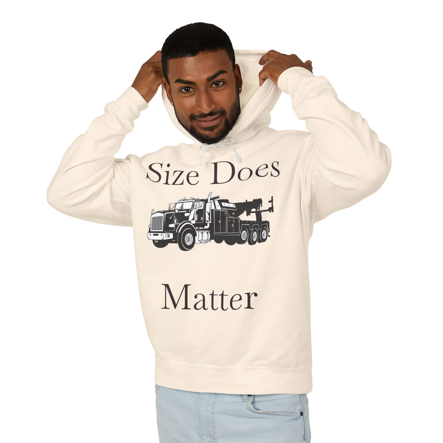 Size Does Matter Unisex Lightweight Hoodie