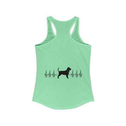 My Heart Beats For Bloodhounds Women's Racerback Tank