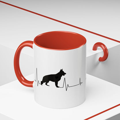 My Heart Beats For German Shepherds 2-Tone Coffee Mug