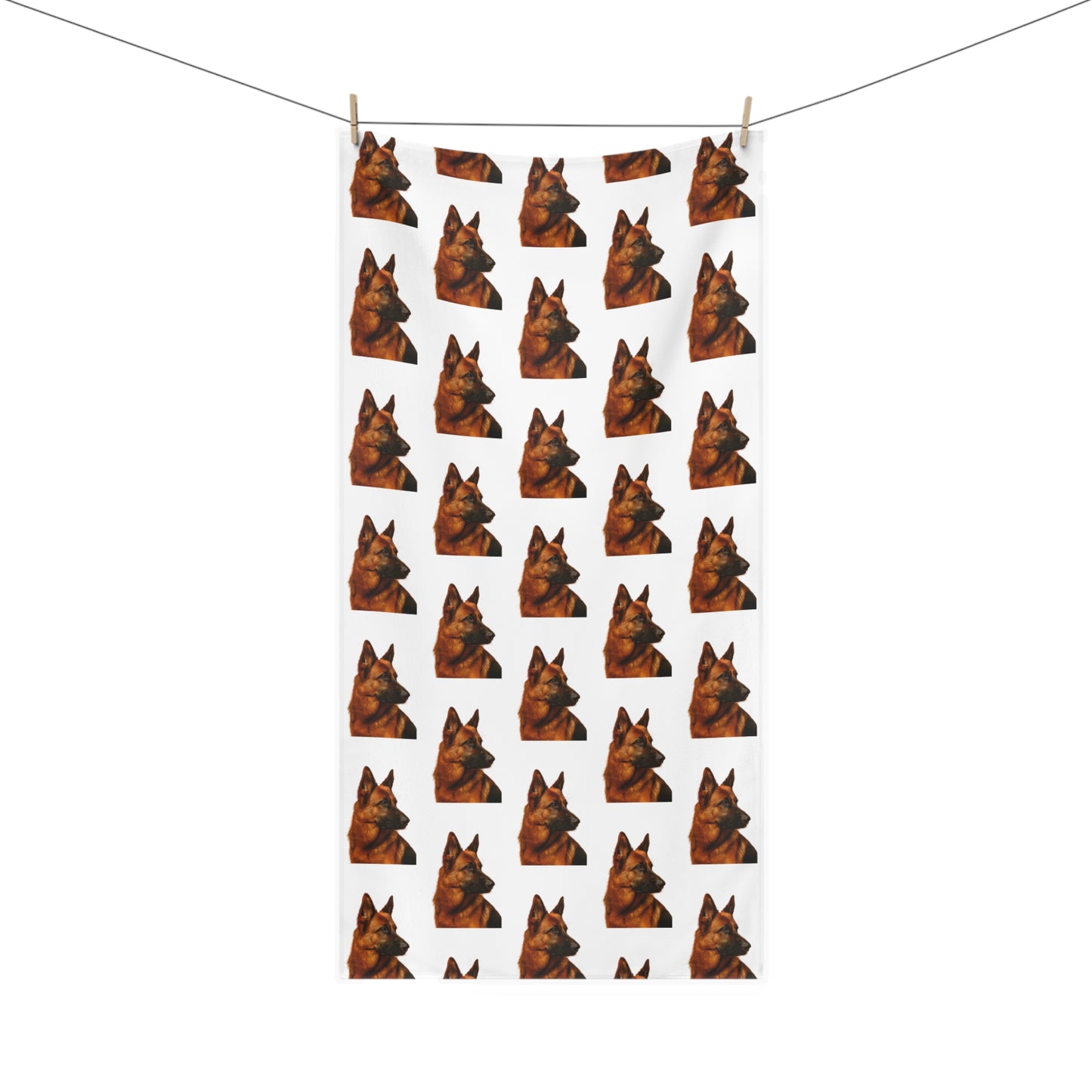 German Shepherd Head Mink-Cotton  Beach Towel