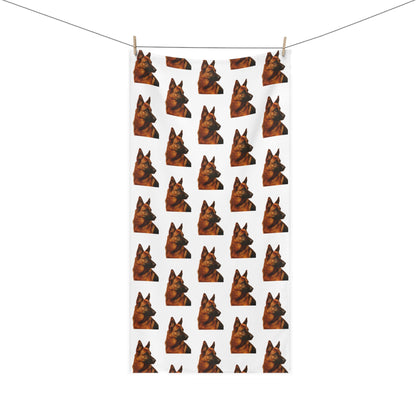 German Shepherd Head Mink-Cotton  Beach Towel
