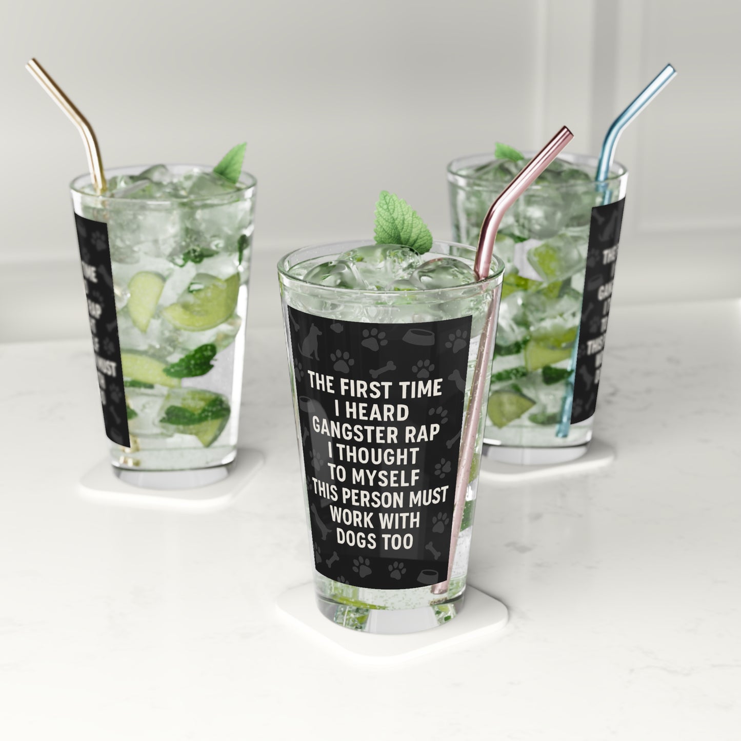 Gangster Rap Drinking Glass