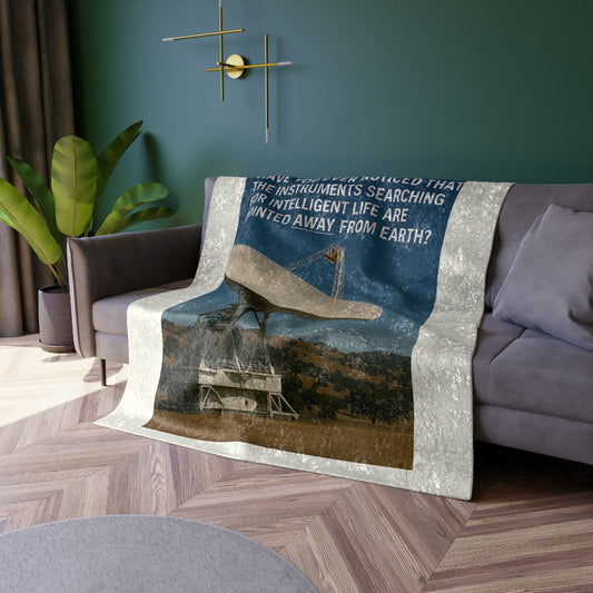 Intelligent Life Crushed Velvet Blanket