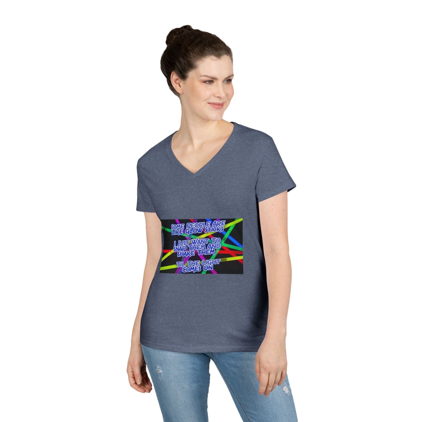 Glow Sticks Women's V-Neck T-Shirt