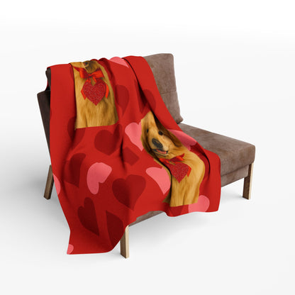 Cupid's Companion Golden Arctic Fleece Blanket