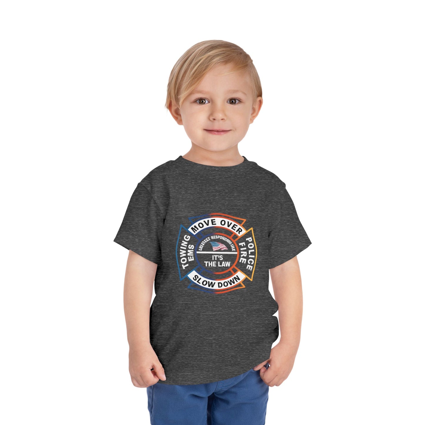 Let First Responders Live Toddler Unisex Short Sleeve Crewneck Tee