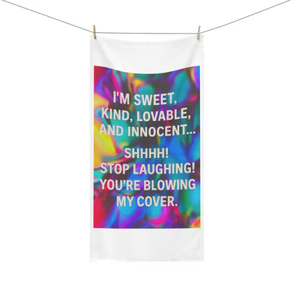 Blowing My Cover Mink-Cotton  Beach Towel