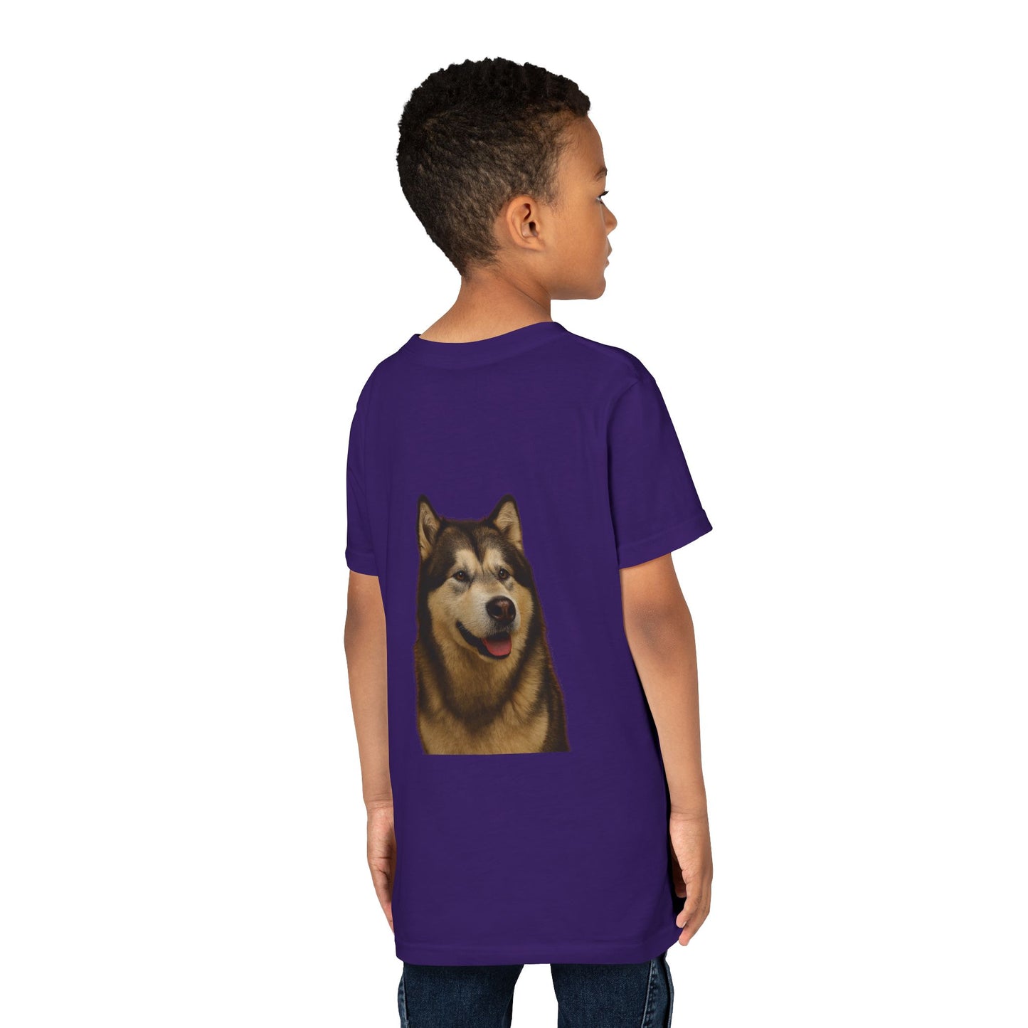 Malamute Head Youth Unisex Short Sleeve Crewneck Tee