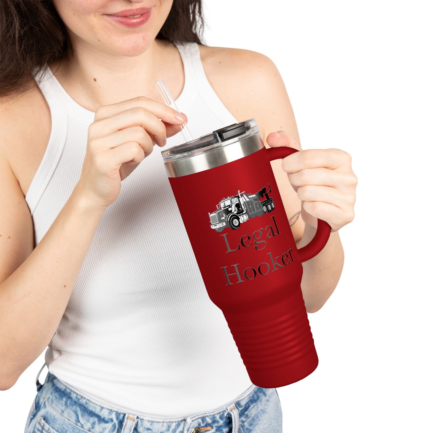 Legal H**ker Heavy Tow Truck Insulated Travel Mug