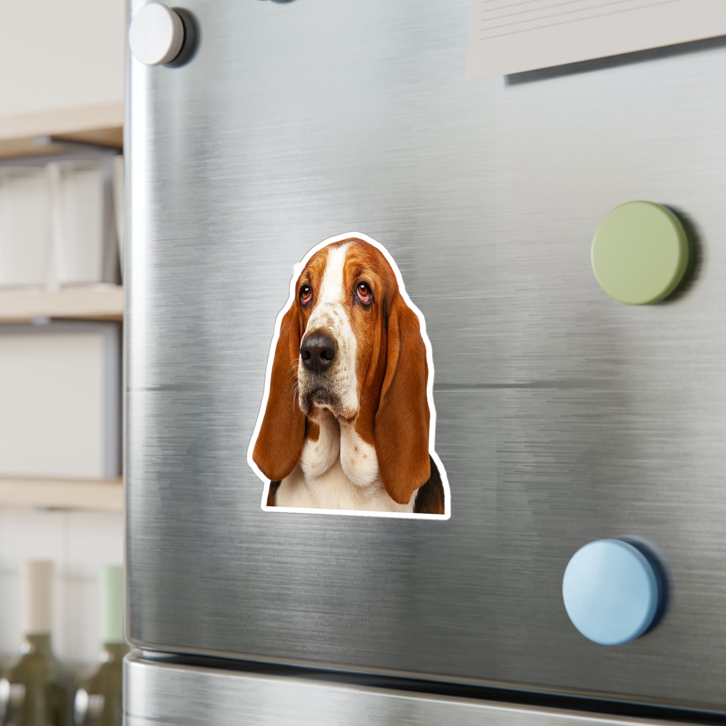 Basset Head Vinyl Decal