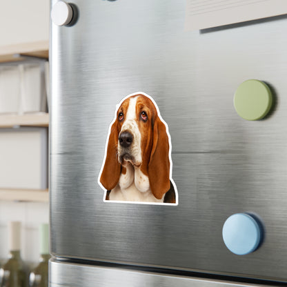 Basset Head Vinyl Decal