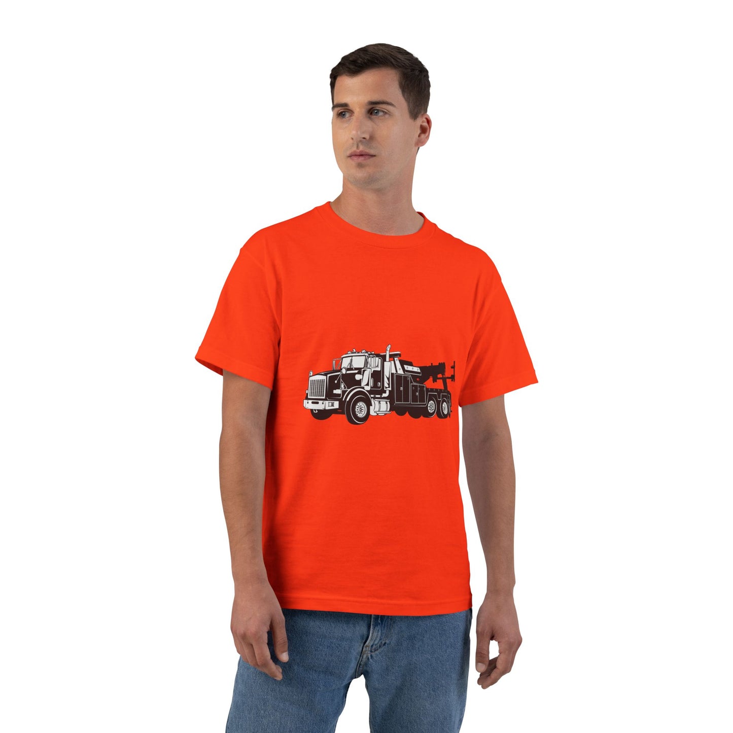 Heavy Tow Truck Men's Short-Sleeve Crewneck Tee