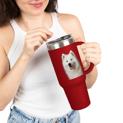 Samoyed Head Insulated Travel Mug