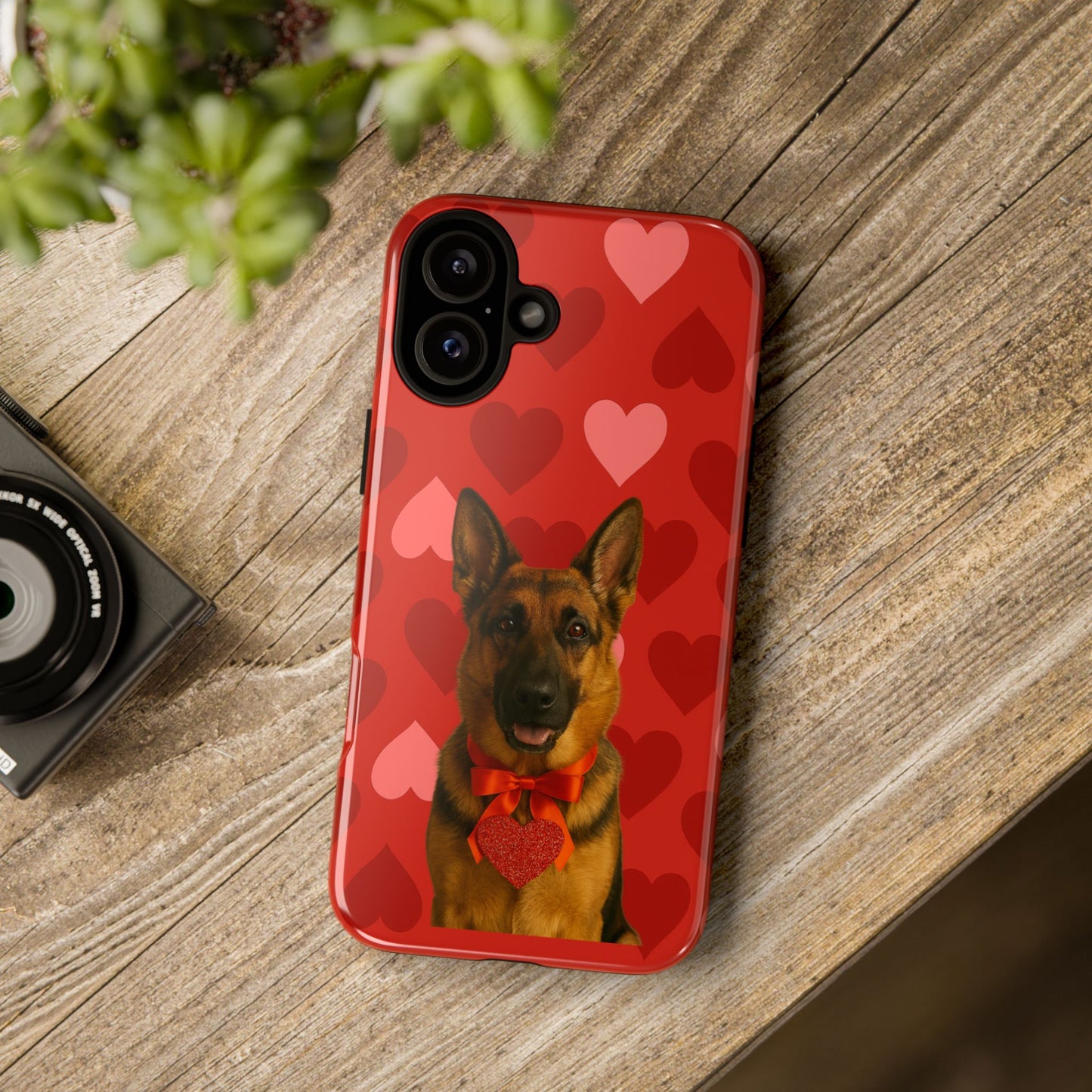 Cupid's Companion German Shepherd iPhone Case